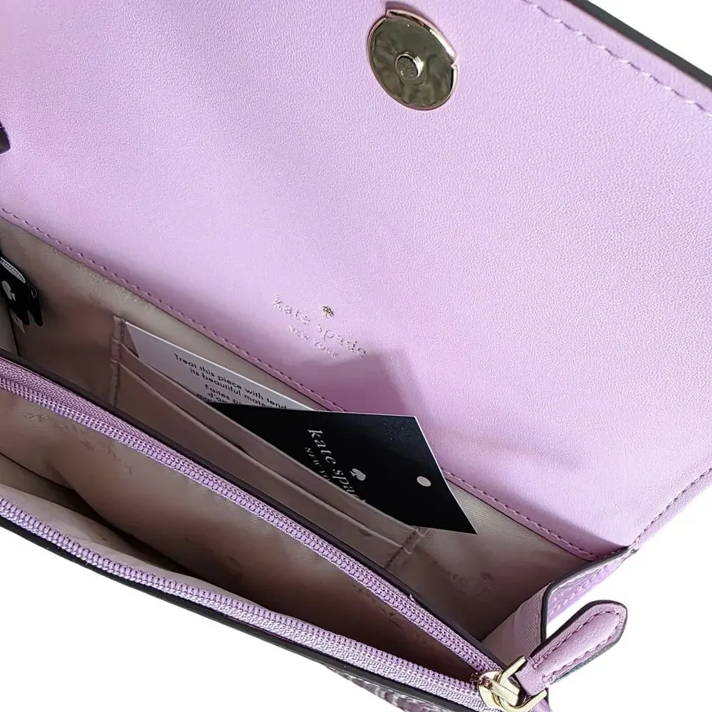 Kate Spade Kenzie Wristlet Wallet Metallic Pink